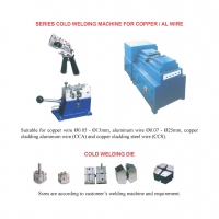 Cold welding machine and cold welding dies