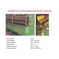 Multiwire fine copper drawing machine