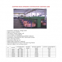 copper rod upward casting machine